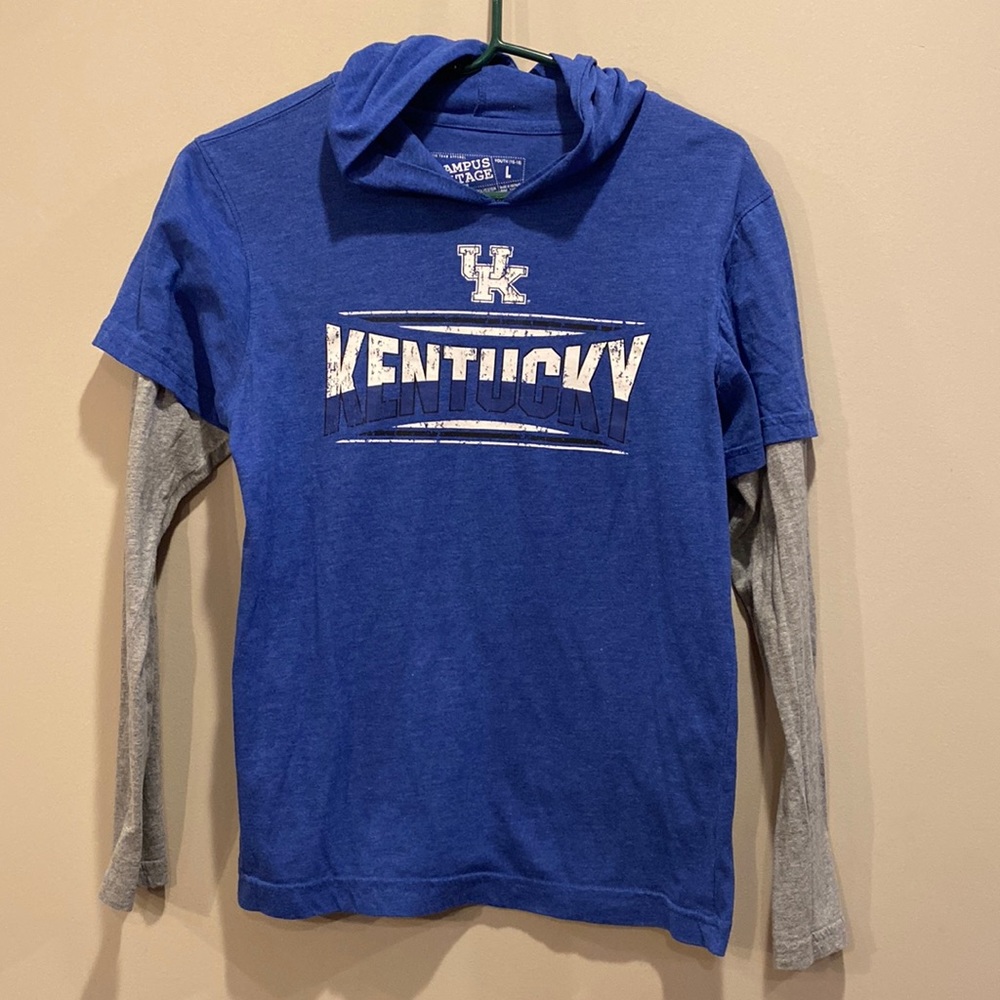 University of Kentucky blue and gray boys large hoodie